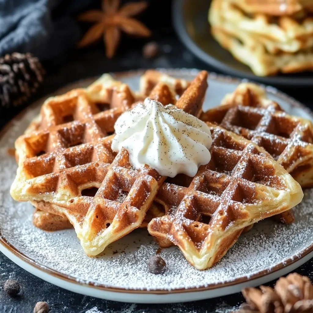 Spekulatius-Waffeln zu Weihnachten