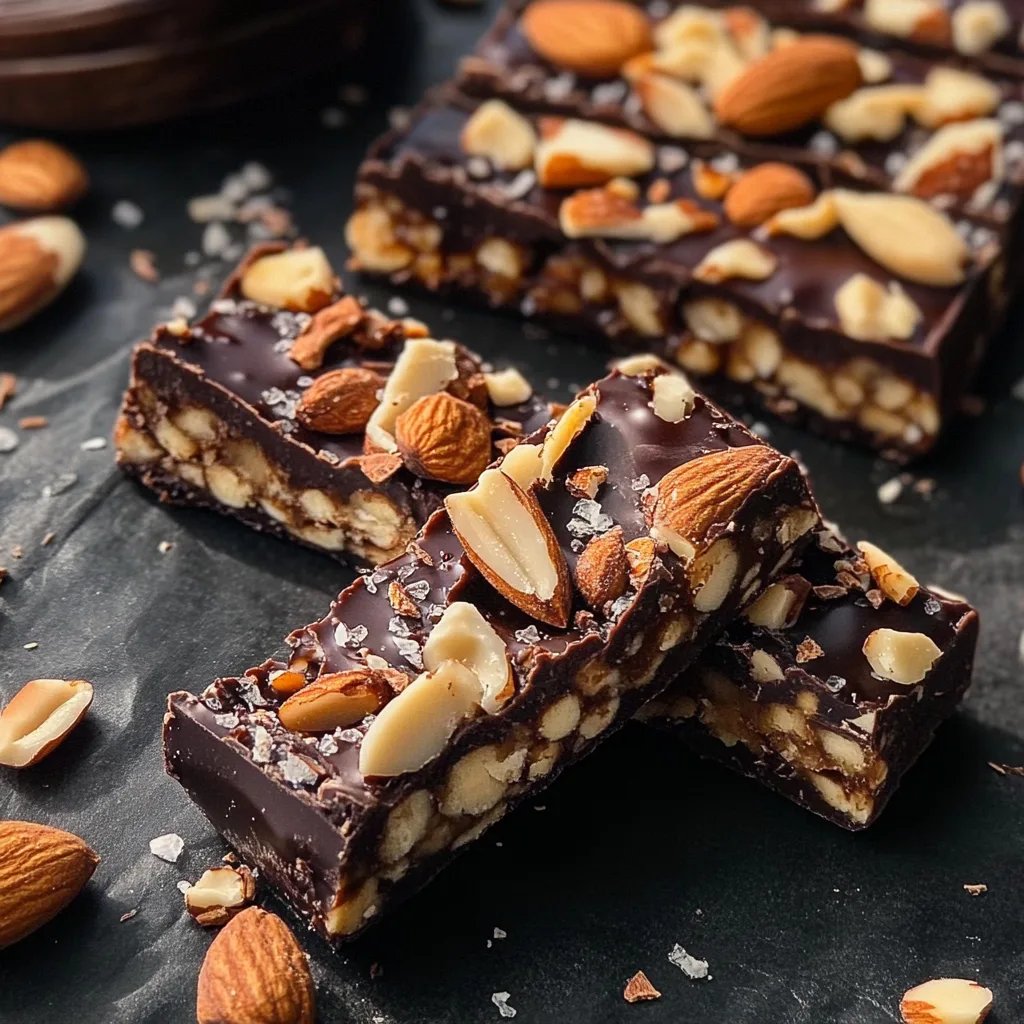 Dunkle Schokolade Meersalz Nussriegel