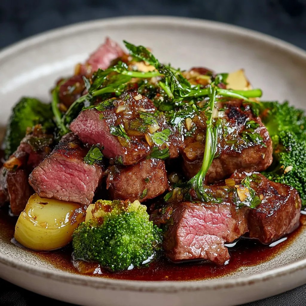 Rindfleisch mit Brokkoli