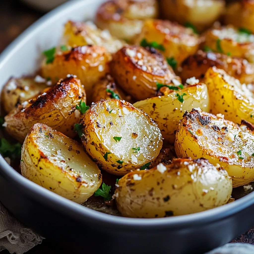 Gebackene Kartoffeln mit Knoblauch & Parmesan