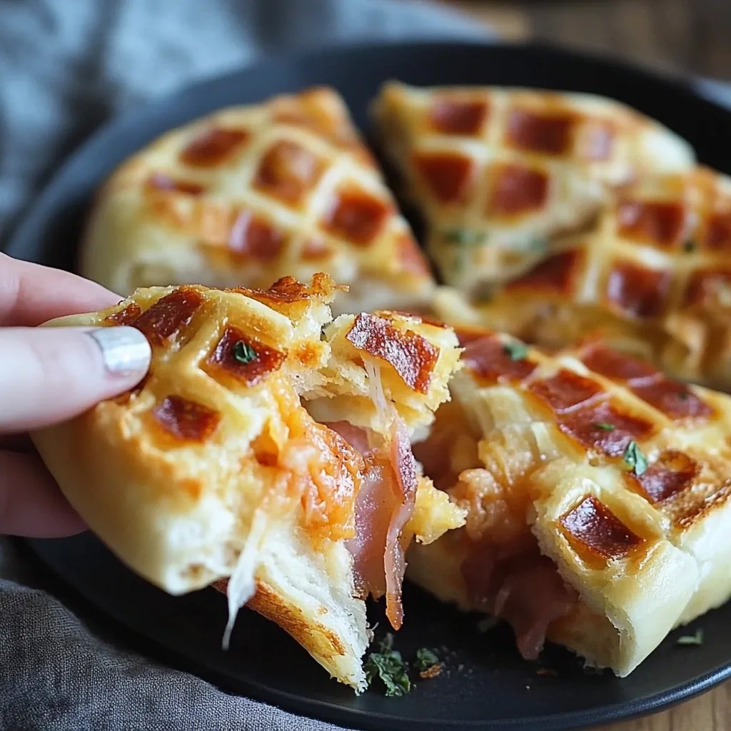 Knusprige Pizzawaffeln